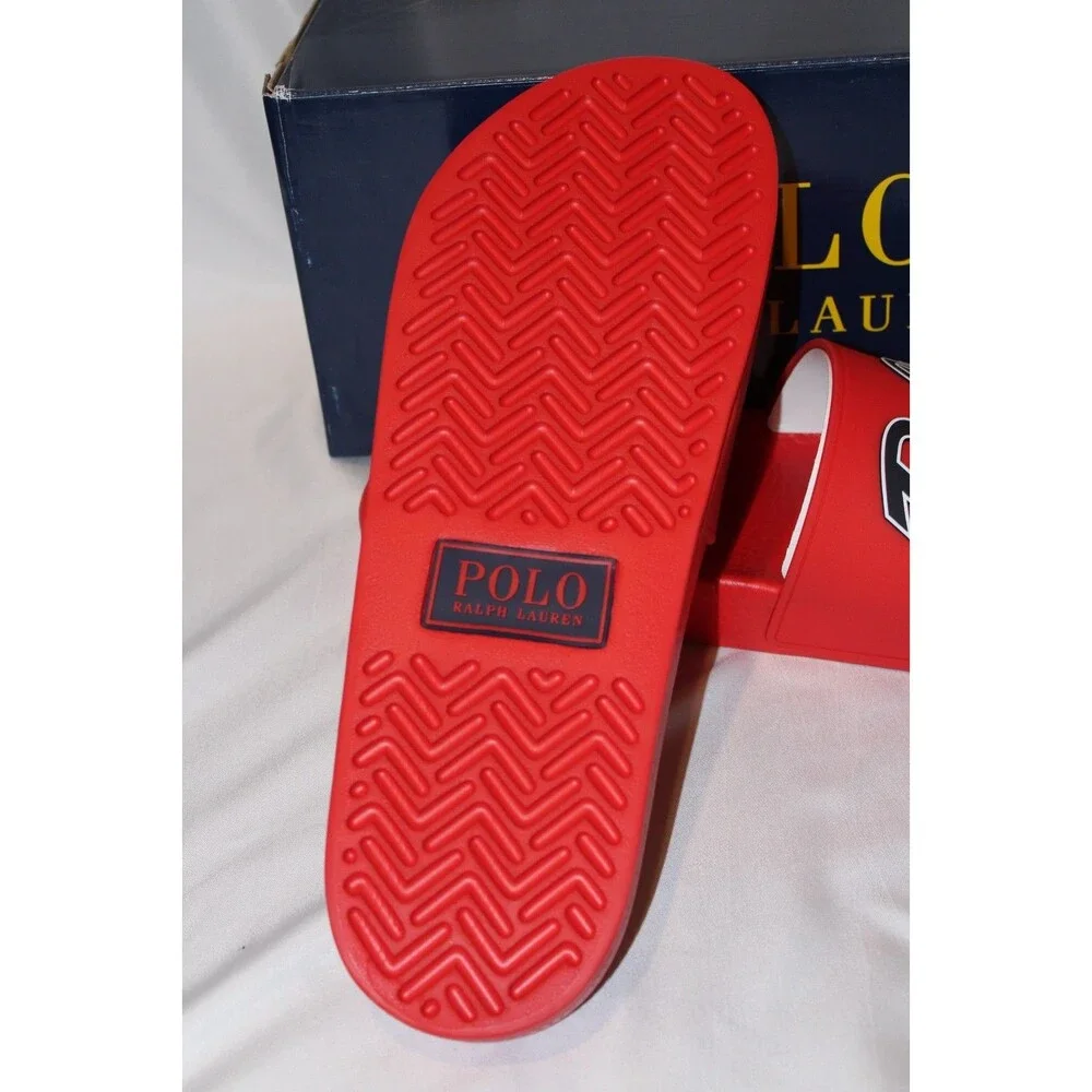 Polo‎ Ralph Lauren Men's Signature Pony Slide RED BLUE NIB SZ 14